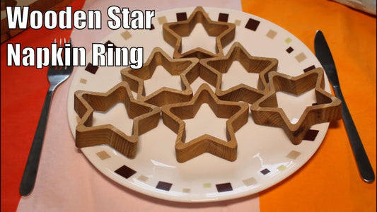 Wooden Star Napkin Ring. CNC Woodworking. Video 6 minute.