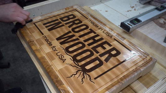 Brother in Wood cutting board. My first board with inlay for myself