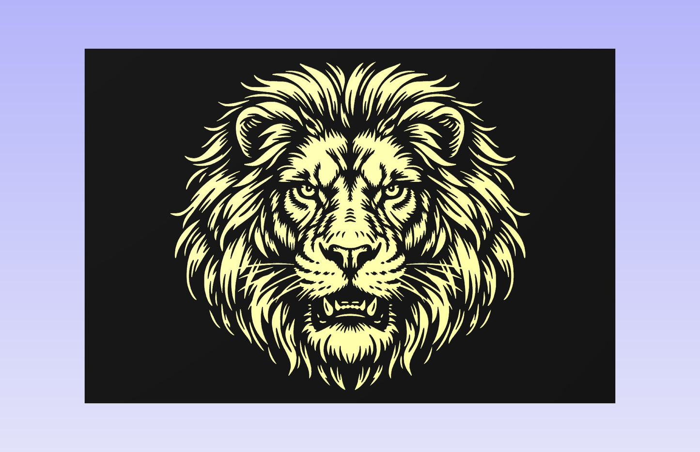 Lion 18x12" CNC inlay plan