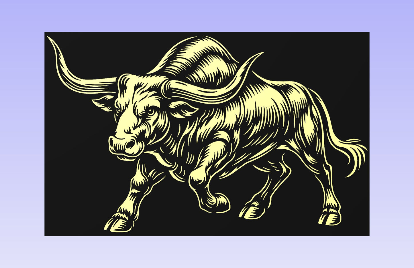 The Texas Longhorn 19x12" CNC inlay plan