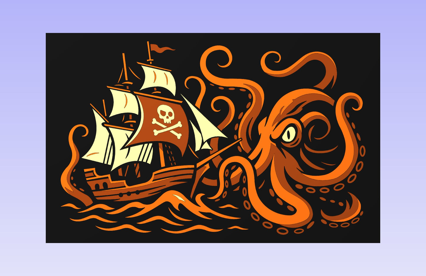 Kraken Board 19x12" CNC inlay plan