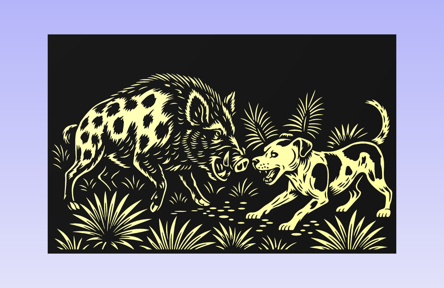 Wild Hunt 19x12" CNC inlay plan