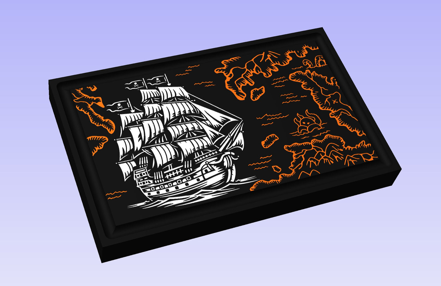 Pirate’s Treasure Board 19x12" CNC inlay plan