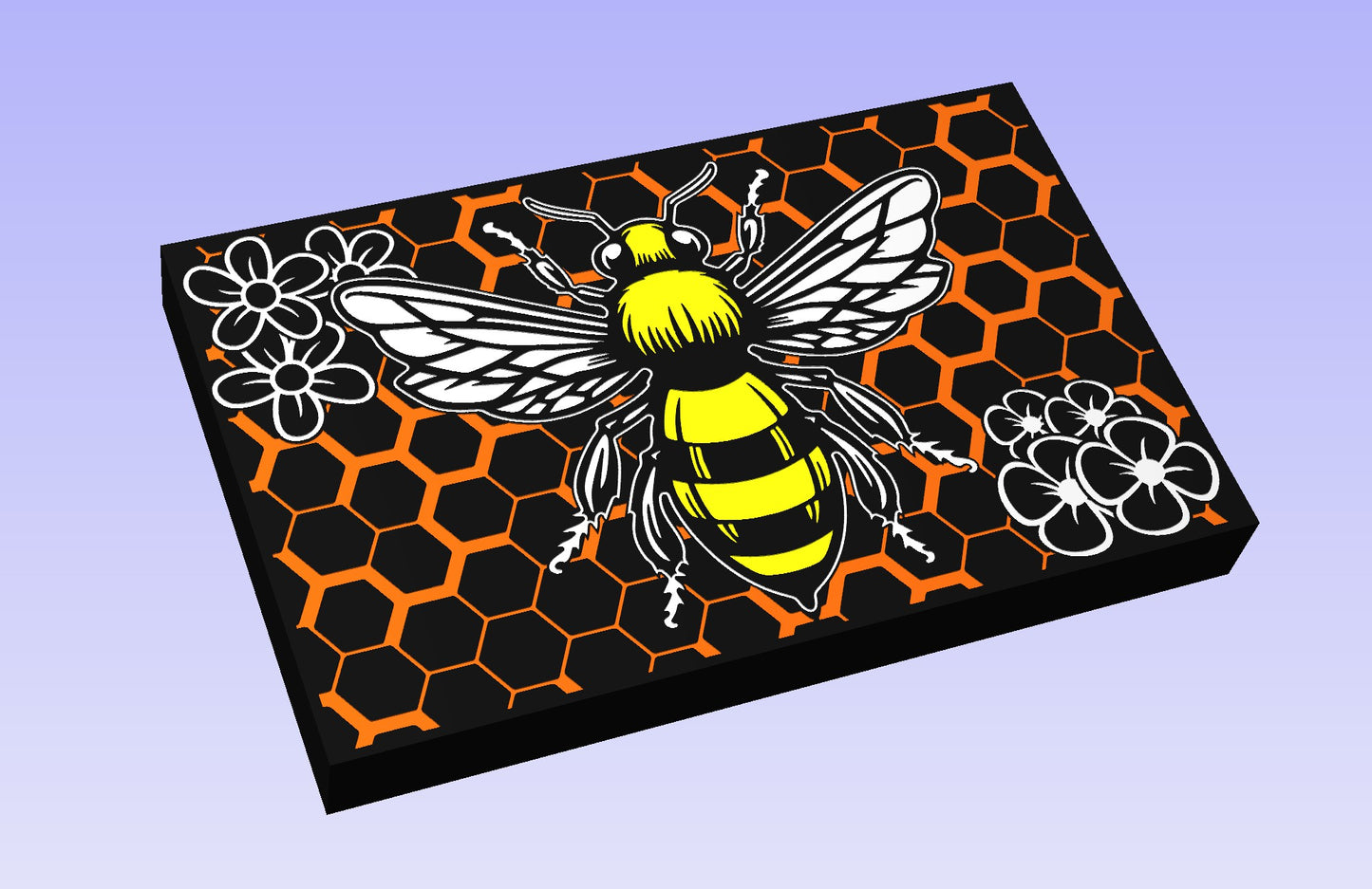 The Bee board 19*12" CNC inlay plan