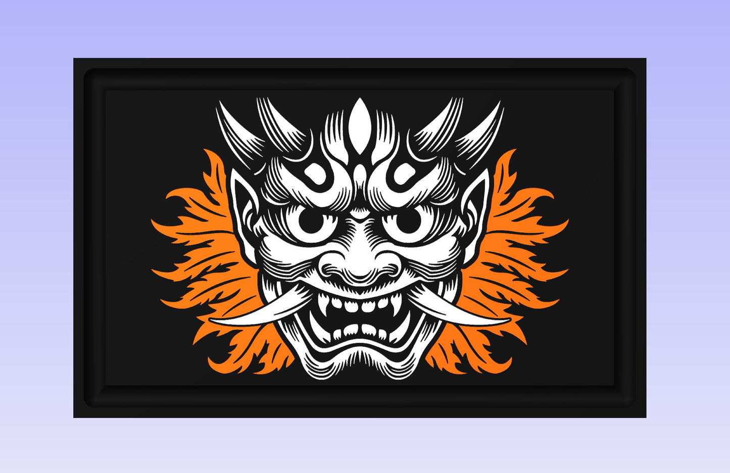 Blazing Oni 19x12" CNC inlay plan