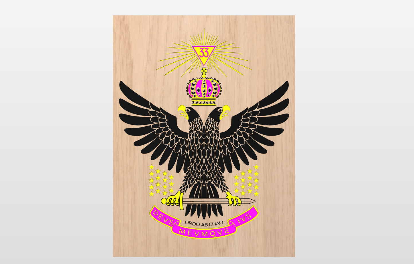 33rd Degree Freemason Emblem 18 x 24'' CNC inlay plan