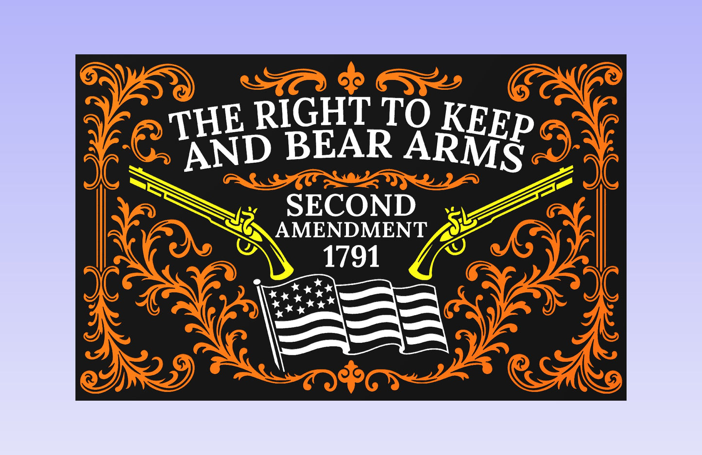 The Second Amendment19x12" CNC inlay plan