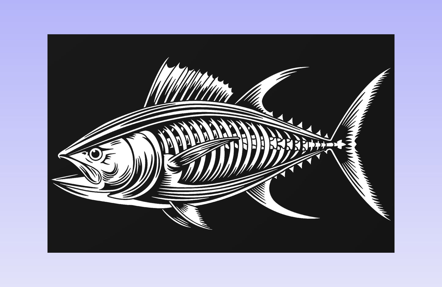 Tuna Fishline 19x12" CNC inlay plan