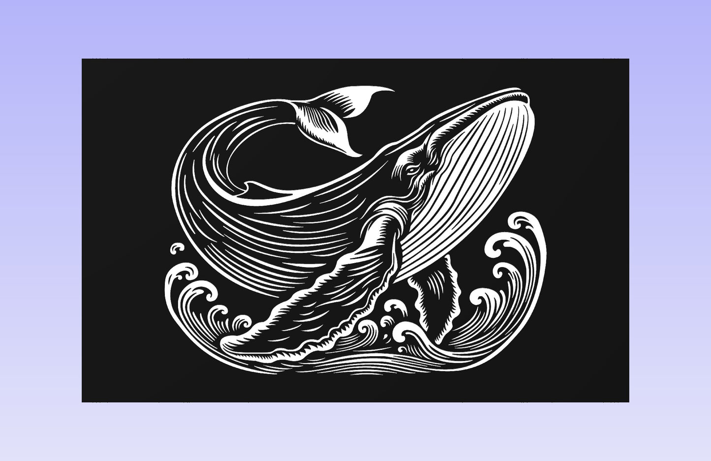 Whale Waves 19x12" CNC inlay plan