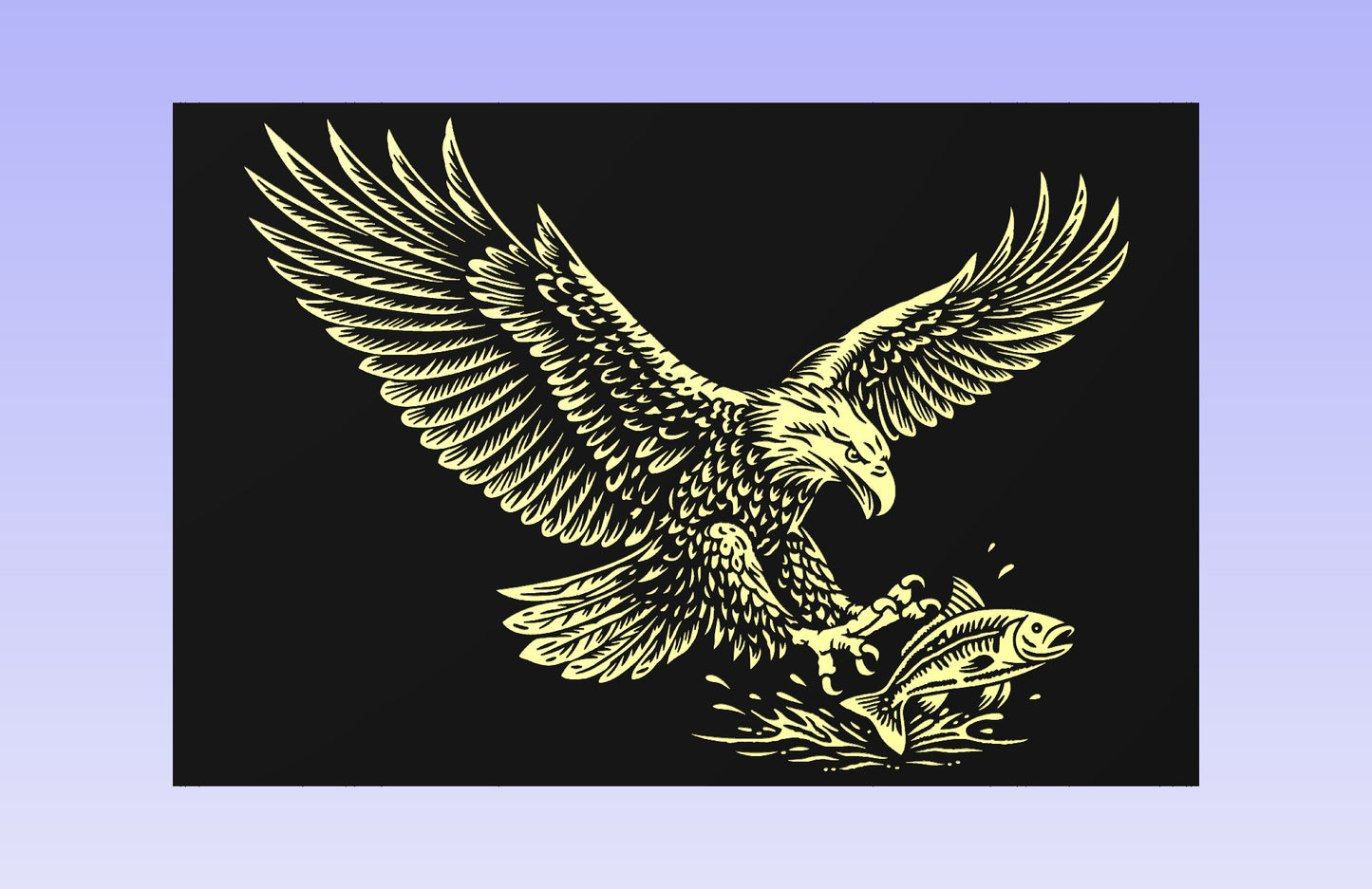 Eagle Fishing 18x12" CNC inlay plan
