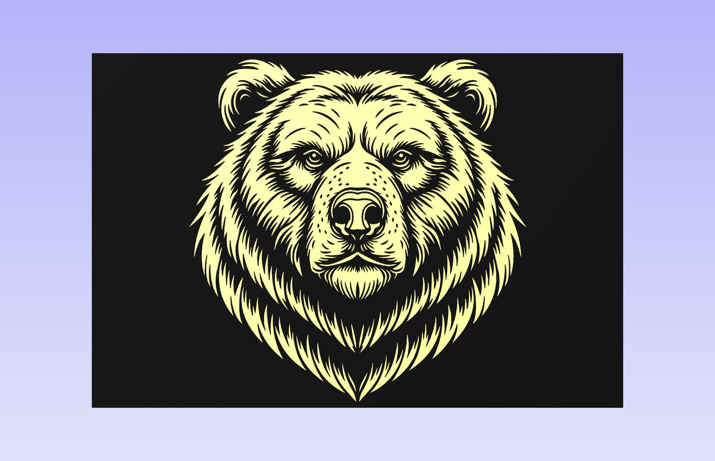 Bear 18x12" CNC inlay plan