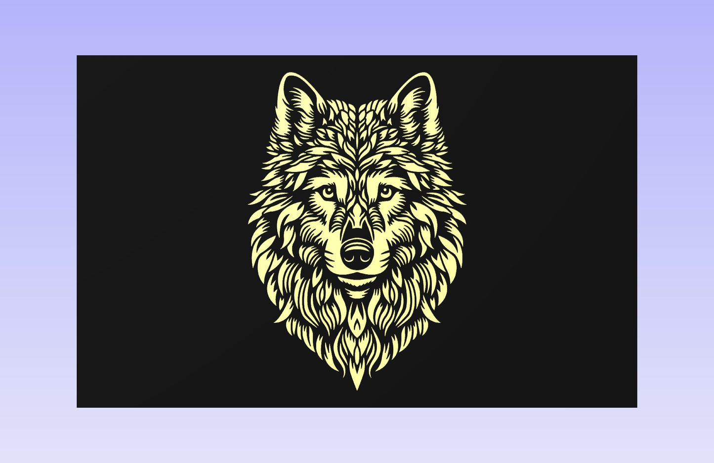 Wolf Spirit 19x12" CNC inlay plan