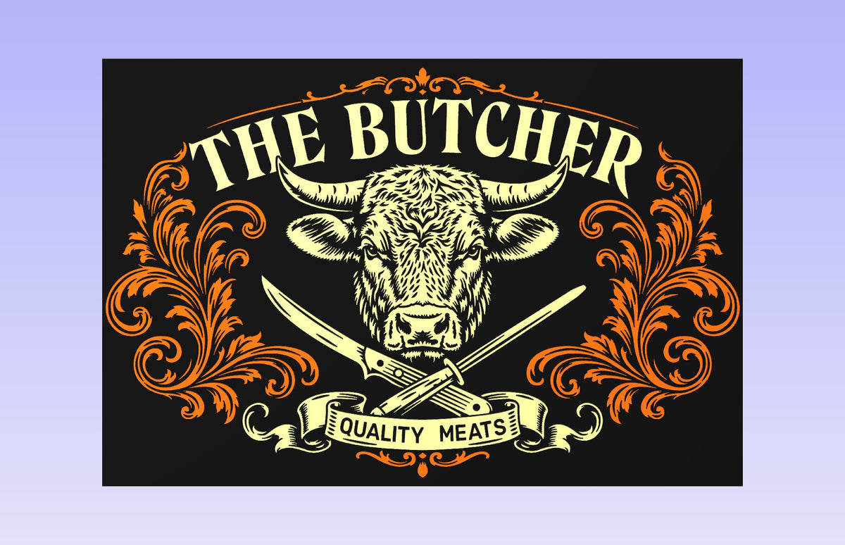 The Butcher 18x12" CNC inlay plan