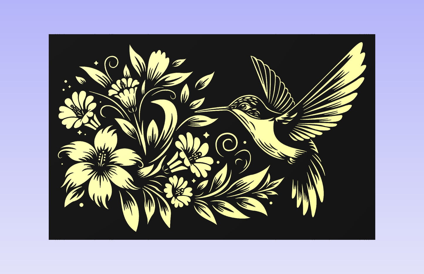 Hummingbird 2 19x12" CNC inlay plan
