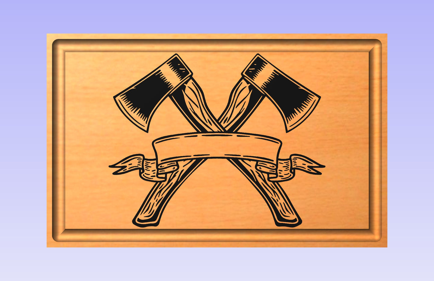 Axe 19x12" CNC inlay plan