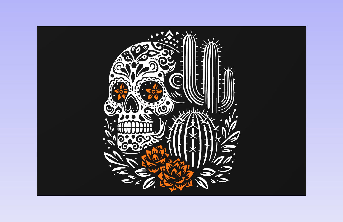 The Sugar Scull 19x12" CNC inlay plan