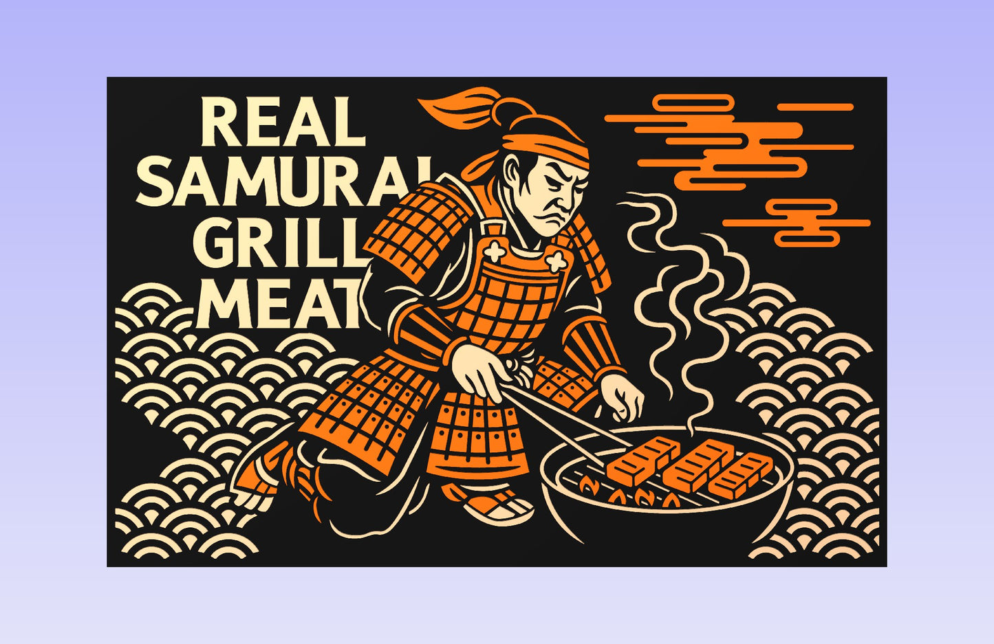 Real Samurai Grill Meat 19x12" CNC inlay plan