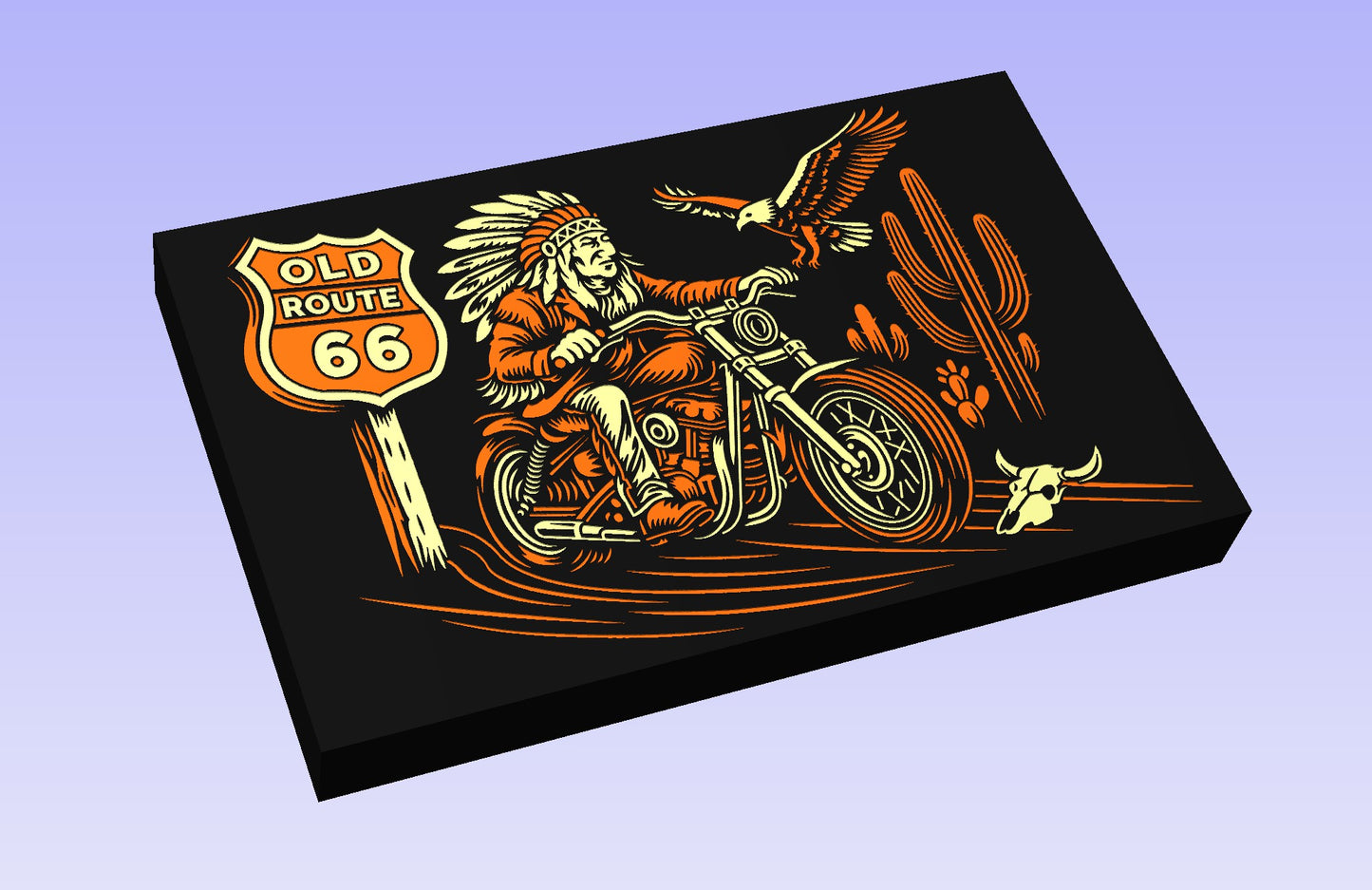 Freedom Ride 19x12" CNC inlay plan