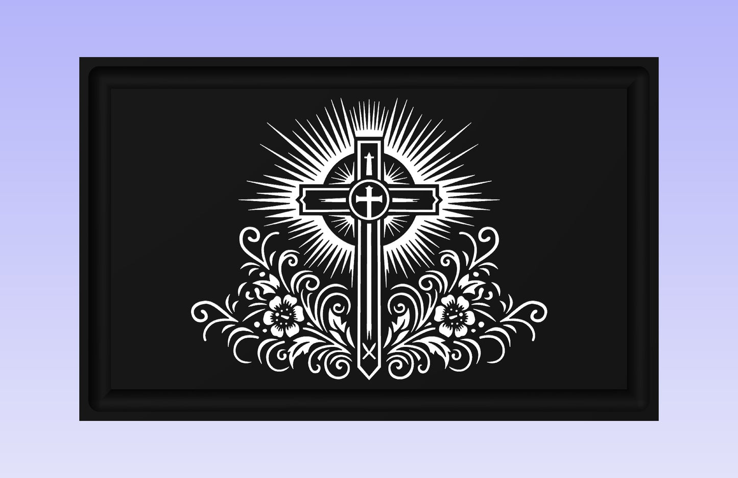 Radiant Cross 19x12" CNC inlay plan
