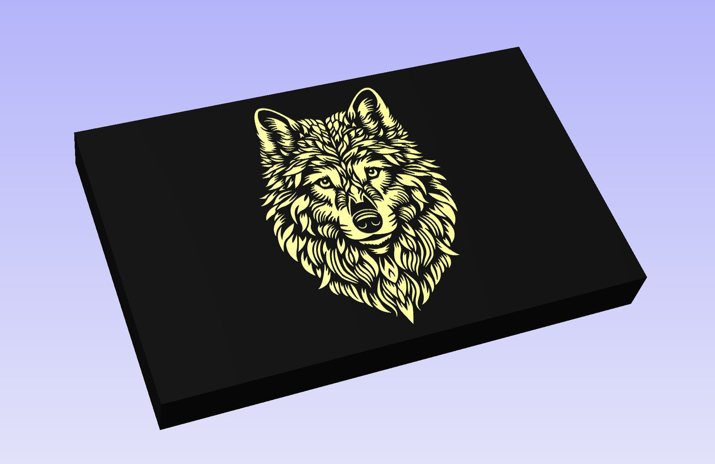 Wolf Spirit 19x12" CNC inlay plan