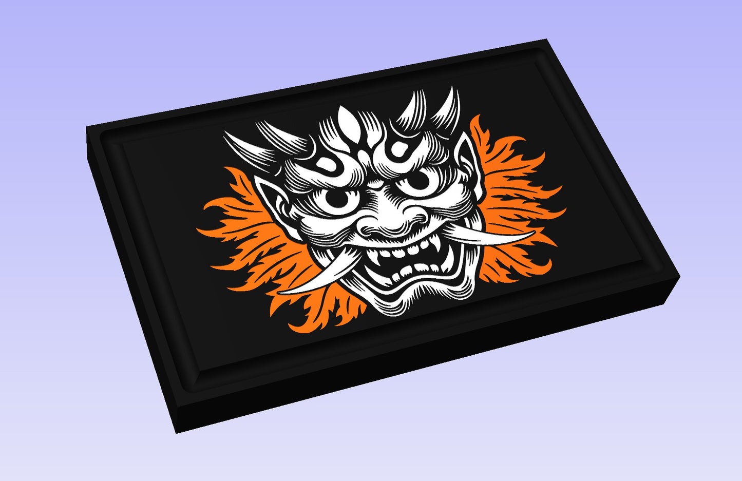 Blazing Oni 19x12" CNC inlay plan