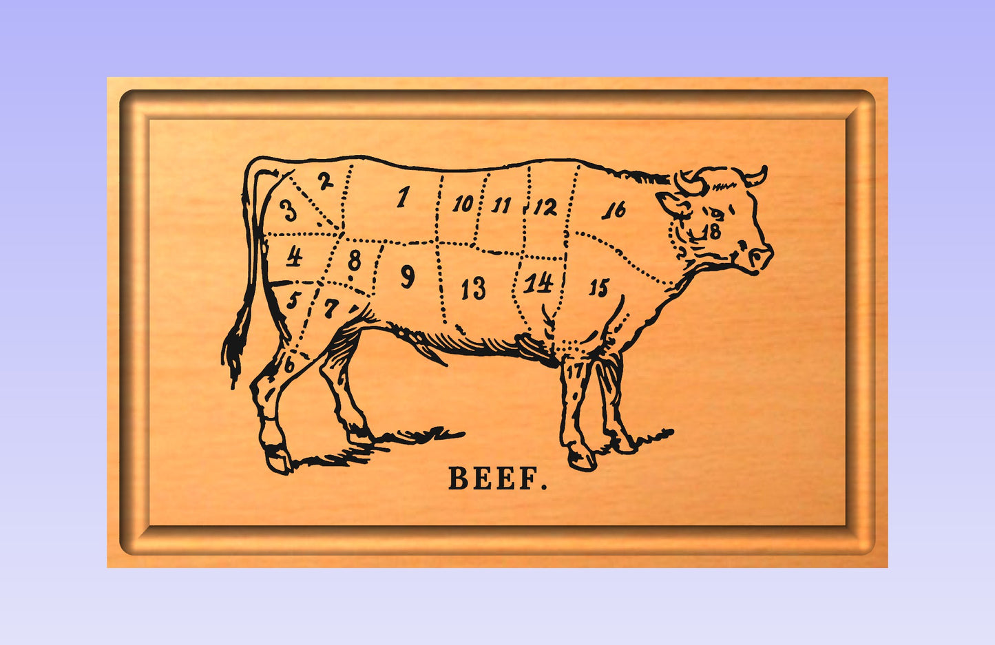 Beef Cuts 1913 19x12" CNC inlay plan