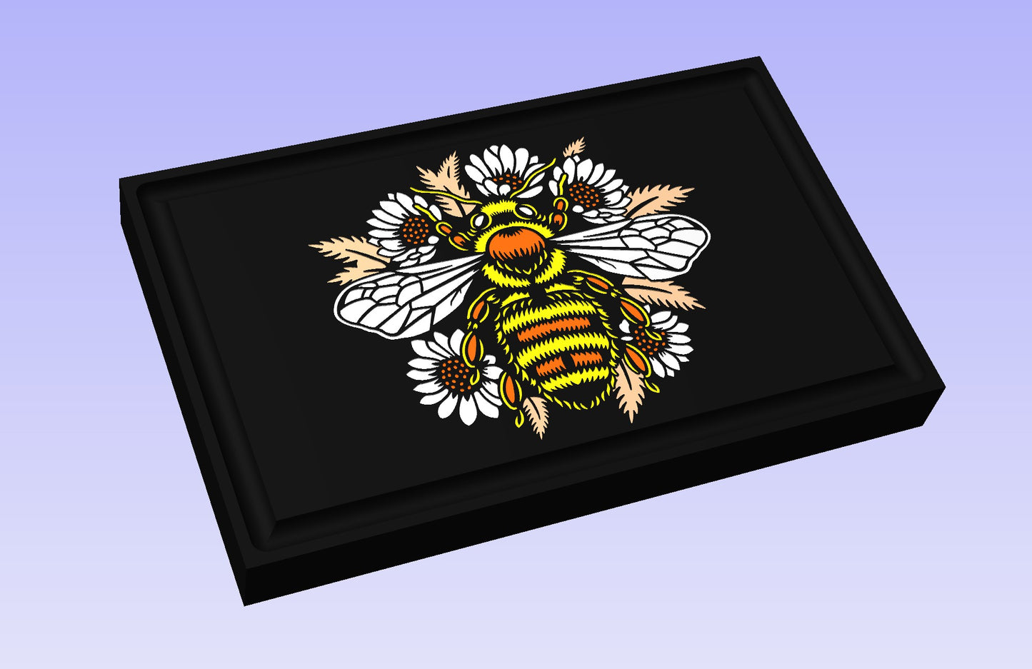 Bee Bloom 19x12" CNC inlay plan