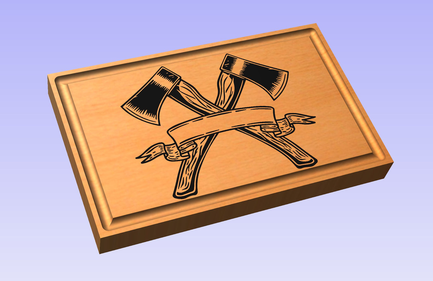 Axe 19x12" CNC inlay plan