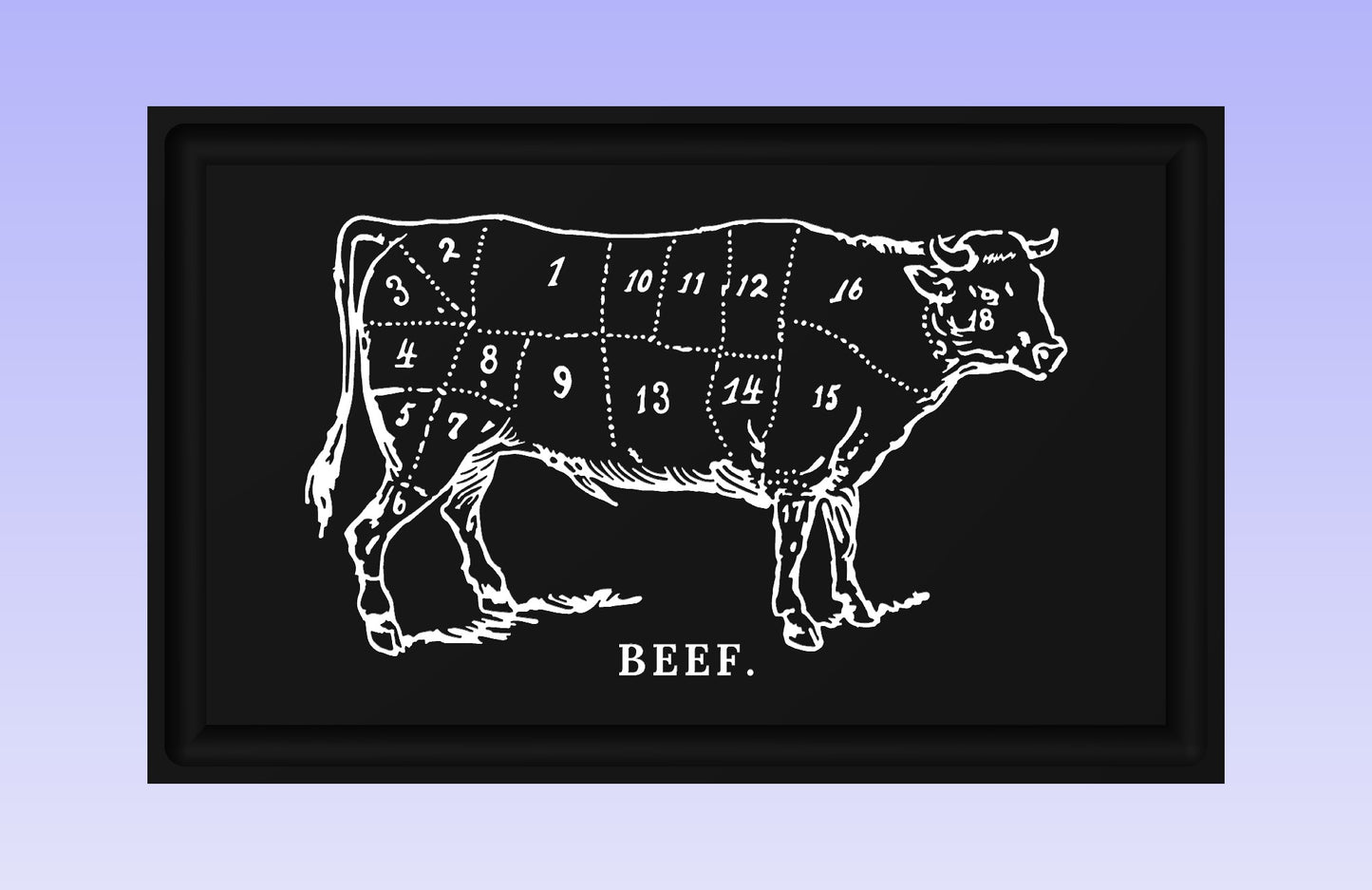 Beef Cuts 1913 19x12" CNC inlay plan