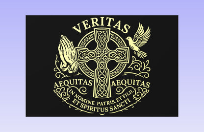 VERITAS AEQUITAS 18x12" CNC inlay plan