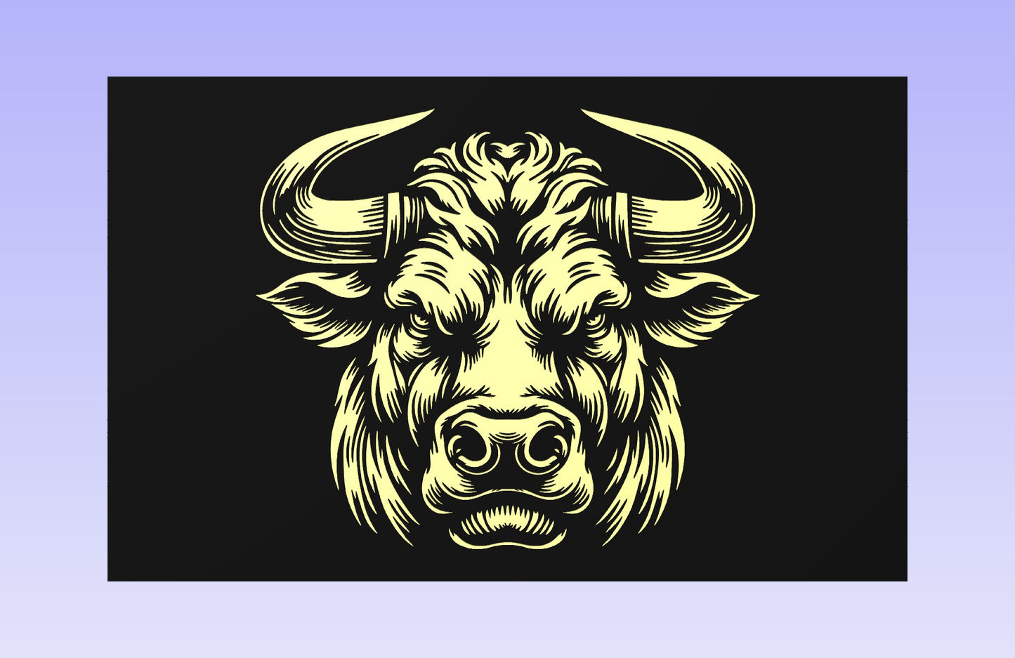 The Bull Head 2 19*12" CNC inlay plan