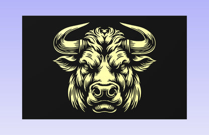 The Bull Head 2 19*12" CNC inlay plan