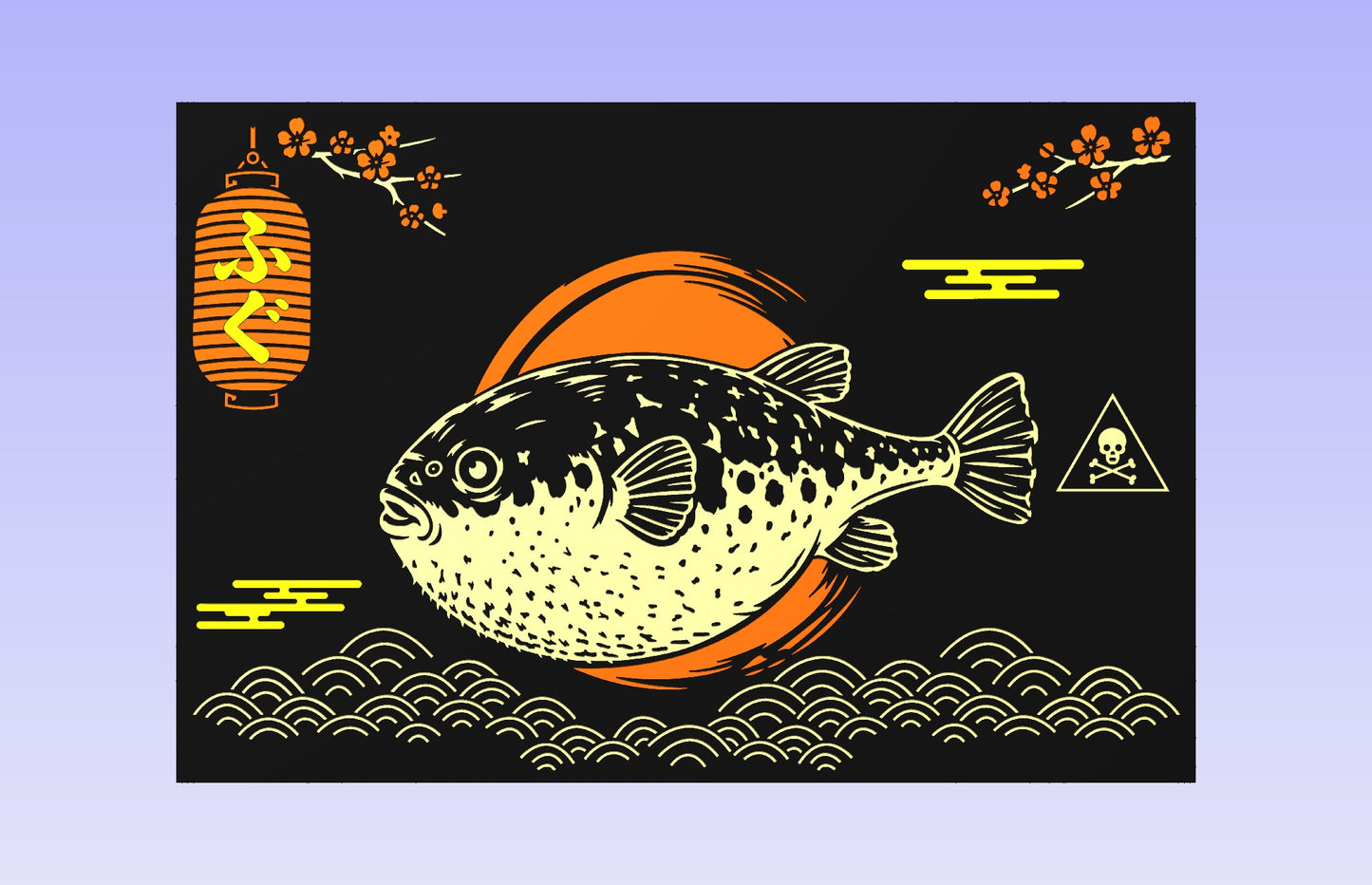 Fugu 18 x 12" CNC inlay plan