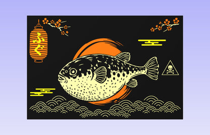 Fugu 18 x 12" CNC inlay plan
