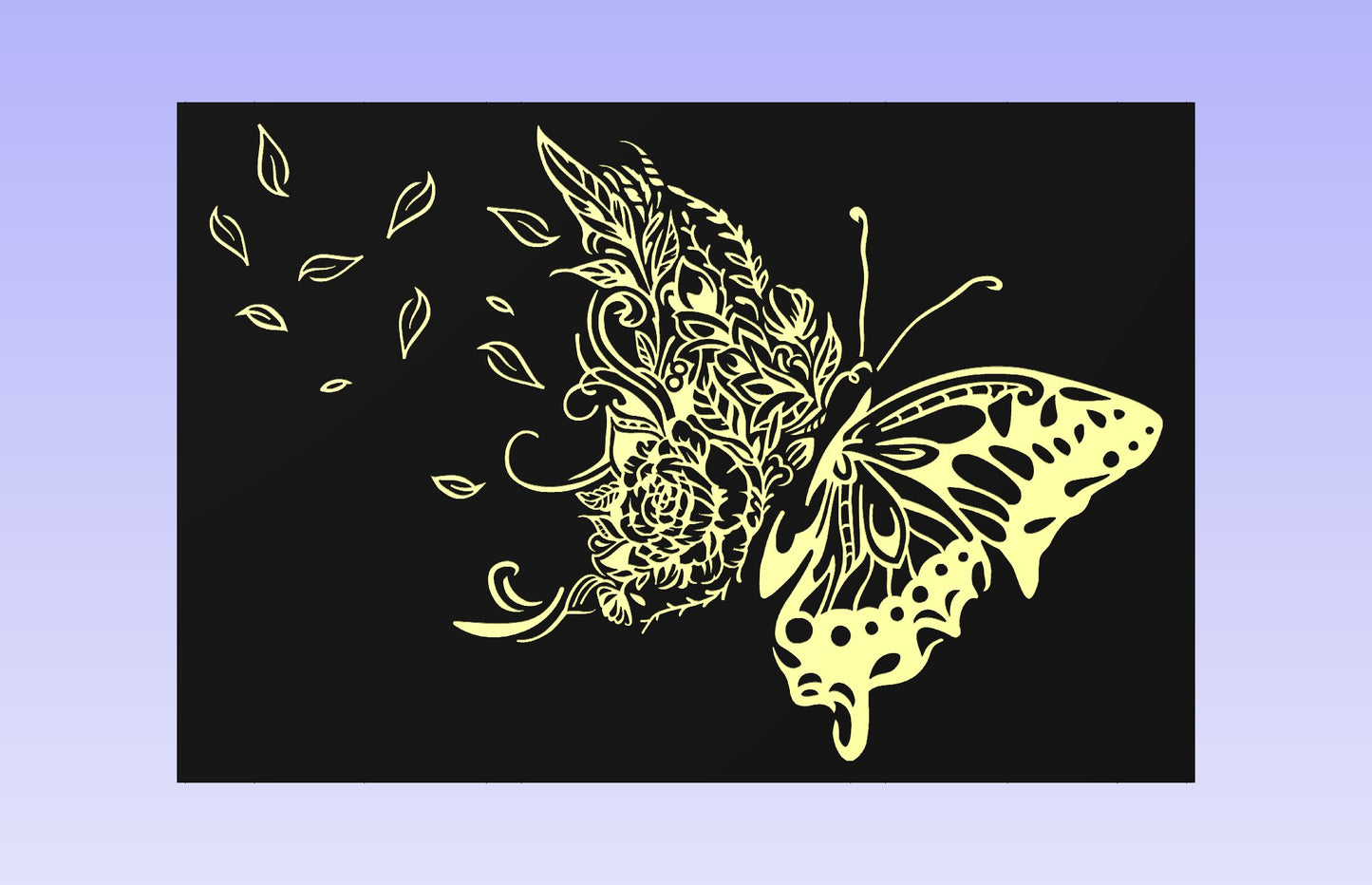 The Butterfly 18x12'' CNC inlay plan