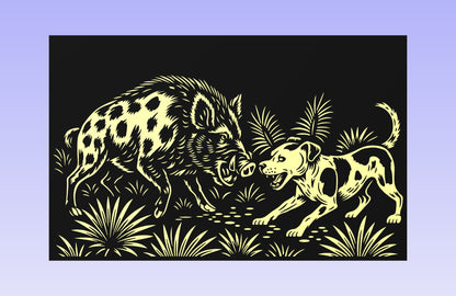 Wild Hunt 19x12" CNC inlay plan