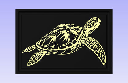 Ocean Turtle 18x12" CNC inlay plan
