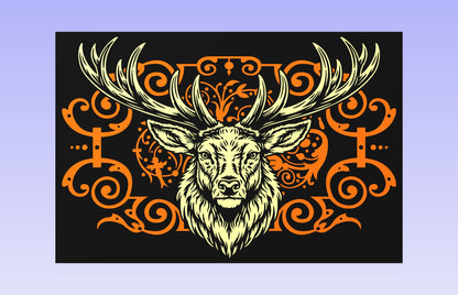 Royal Stag 18x12" CNC inlay plan