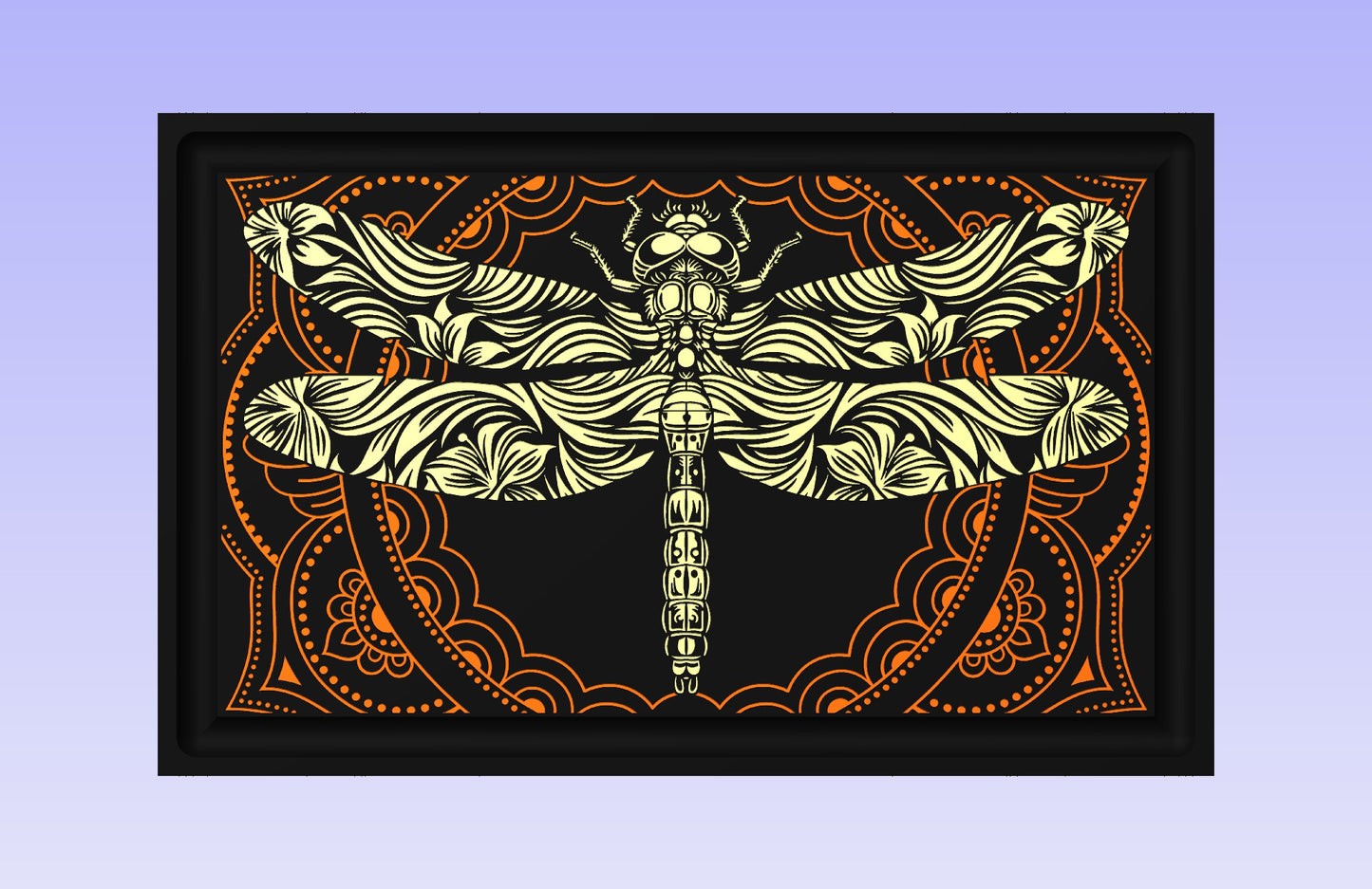 Dragonfly Board III 19x12" CNC inlay plan