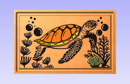 Sea Turtle 19*12" CNC inlay plan