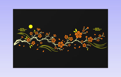 Sakura Branch 19 x 12" CNC inlay plan