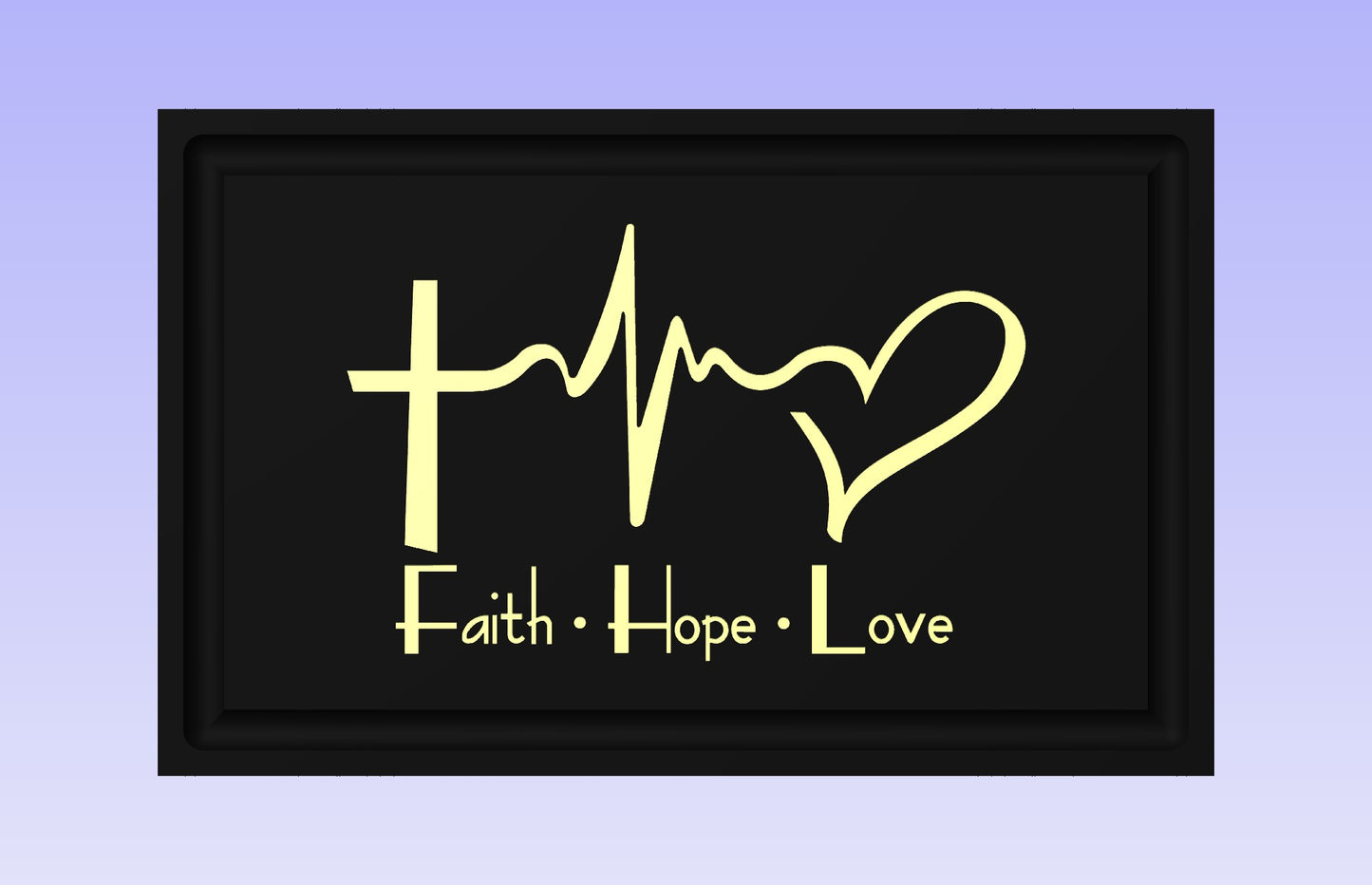 Faith, Hope, Love 19x12" CNC inlay plan