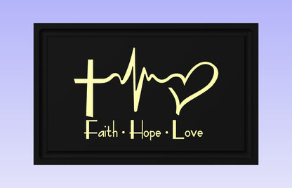 Faith, Hope, Love 19x12" CNC inlay plan