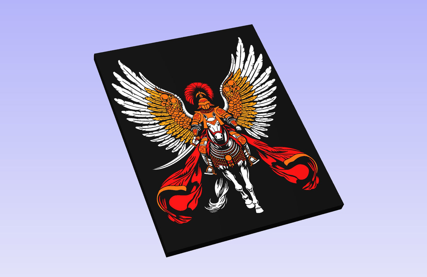 Winged Hussars 25 x 19" CNC inlay plan