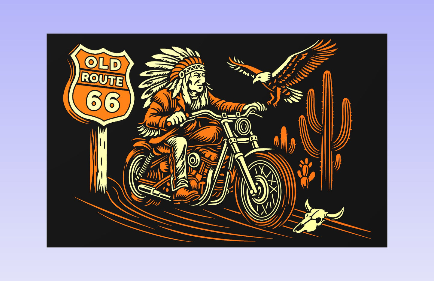 Freedom Ride 19x12" CNC inlay plan