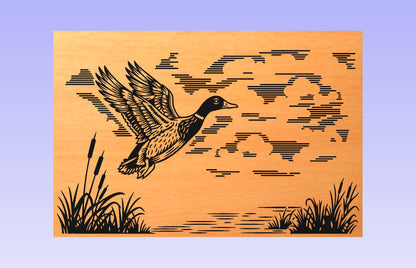 Wild Duck 18x12" CNC inlay plan