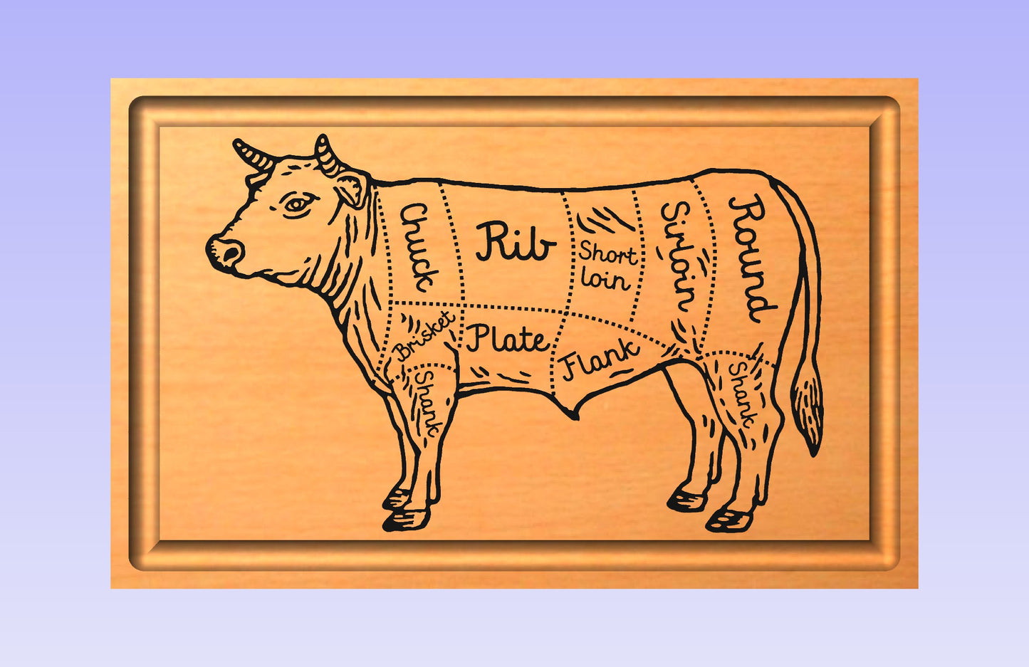 New Cow 19x12" CNC inlay plan