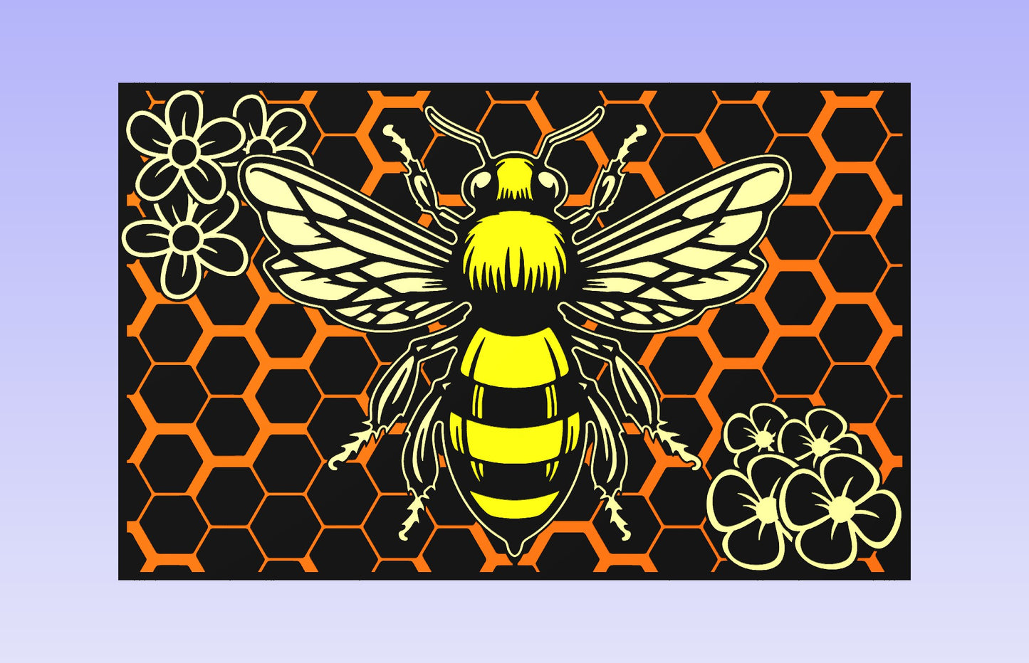 The Bee board 19x12" CNC inlay plan