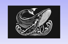 Load image into Gallery viewer, Whale Waves 19*12&quot; CNC inlay plan
