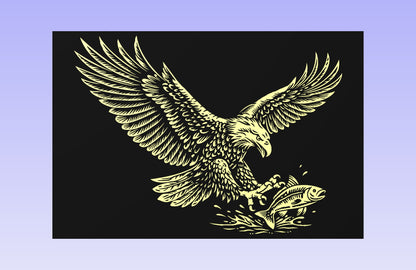 Eagle Fishing 18x12" CNC inlay plan